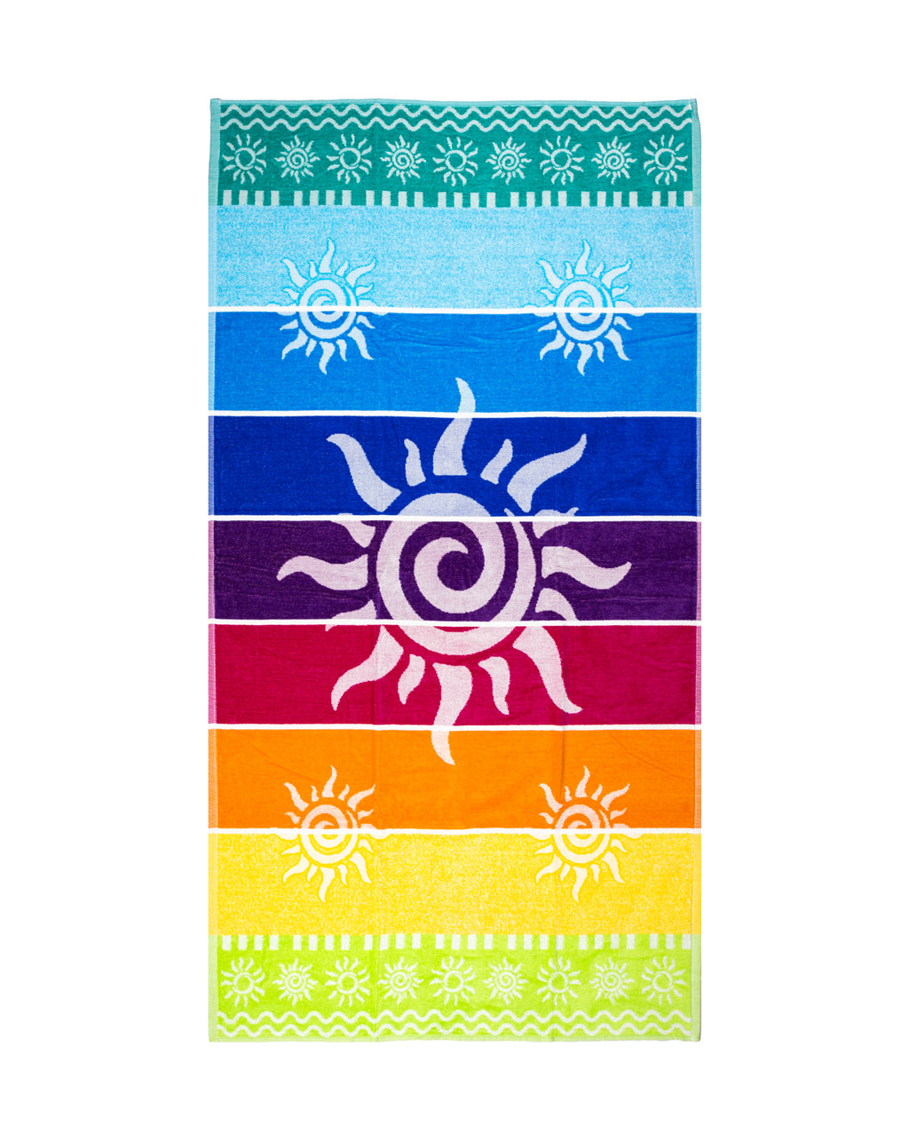 STROMBOLI szivárvány strandtörölköző 165x90 cm – olasz csíkos design, 100% pamut, ÖKO-TEX
