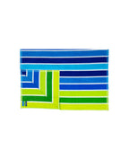 MIRAGE zöld strandtörölköző 165x90 cm – olasz geometrikus design, 100% pamut, ÖKO-TEX