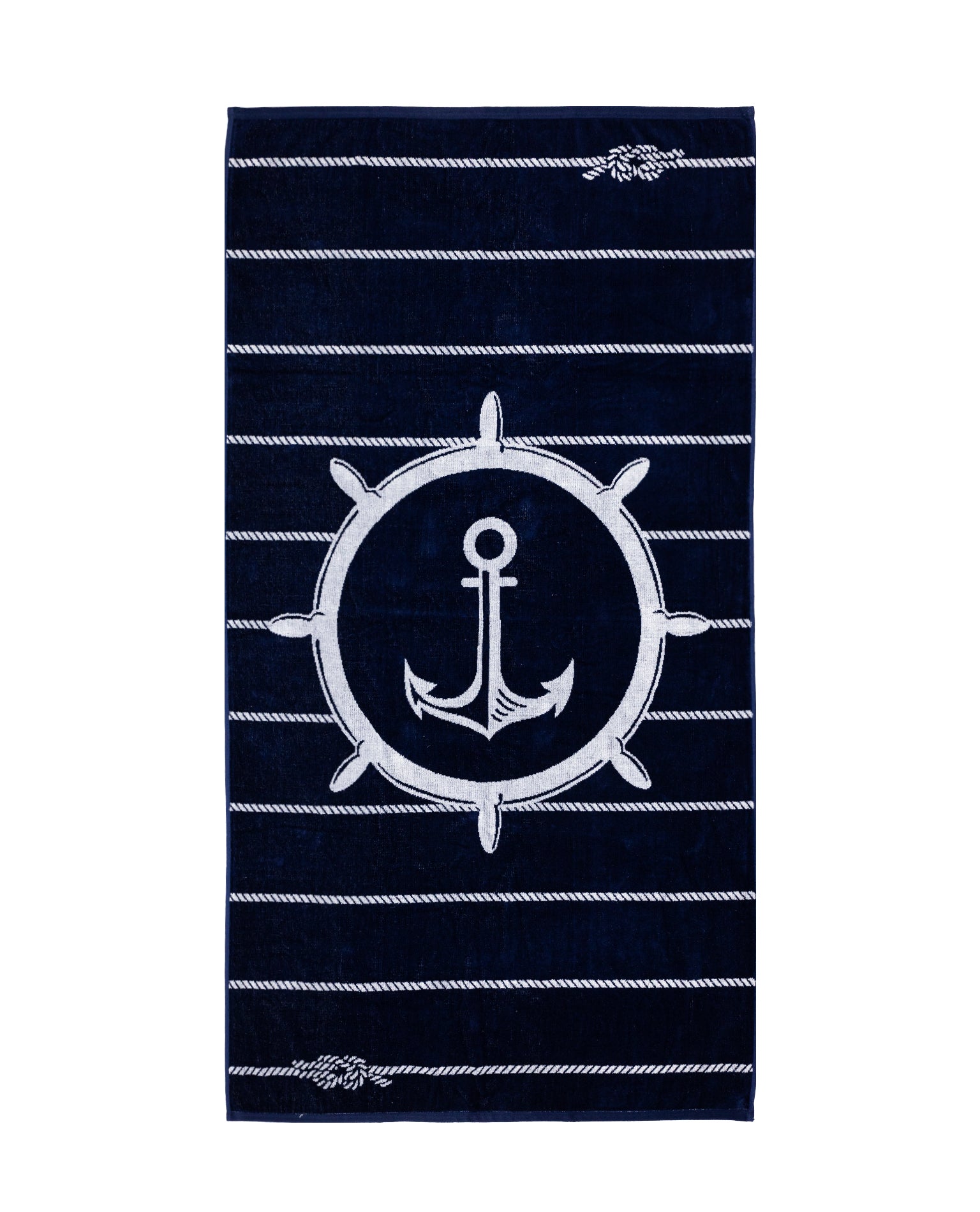 BAHIA matrózmintás strandtörölköző (navy) 165x90 cm – olasz matrózmintás csíkos design, 100% pamut, ÖKO-TEX