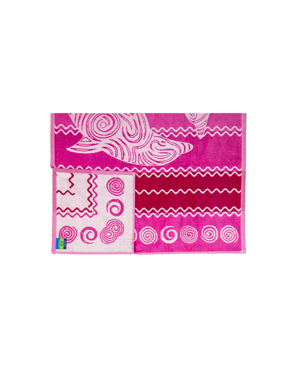 PANTELLERIA pink strandtörölköző 165x90 cm – olasz csíkos design, 100% pamut, ÖKO-TEX