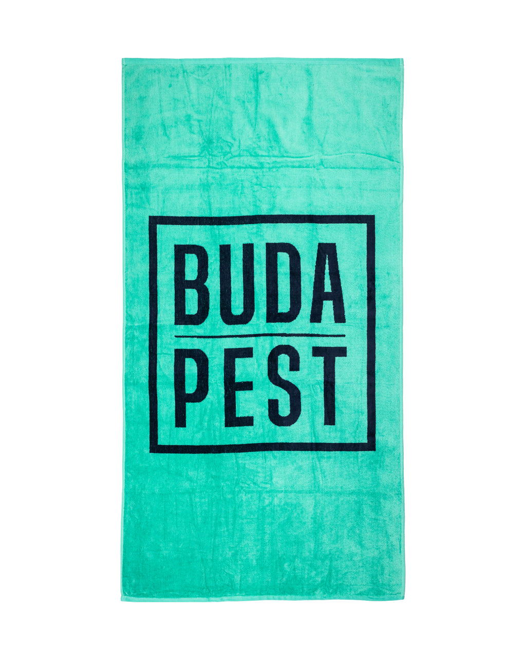 BUDAPEST türkiz strandtörölköző 165x90 cm – Budapest design, 100% pamut, ÖKO-TEX