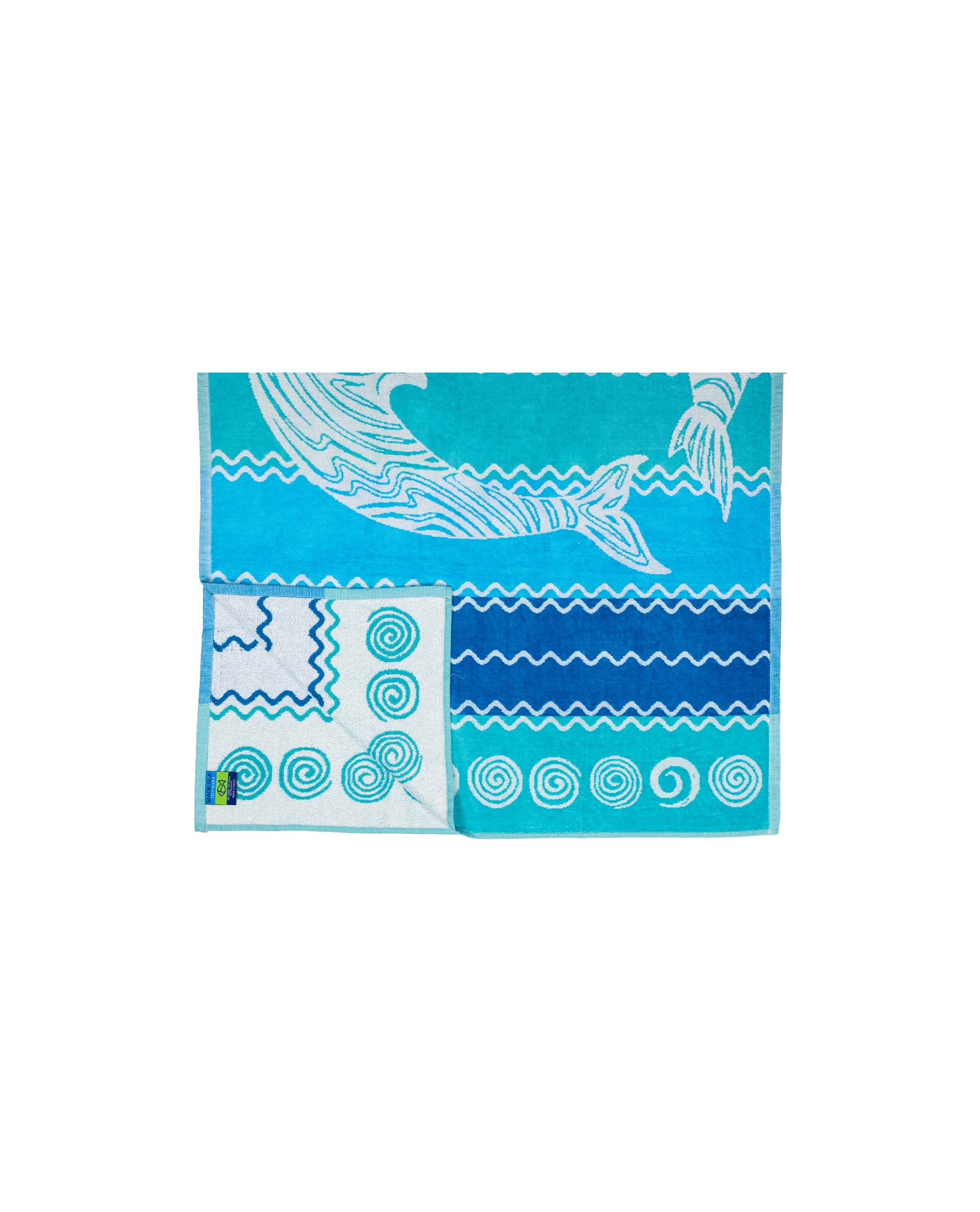 PANTELLERIA türkiz strandtörölköző 165x90 cm – olasz csíkos design, 100% pamut, ÖKO-TEX