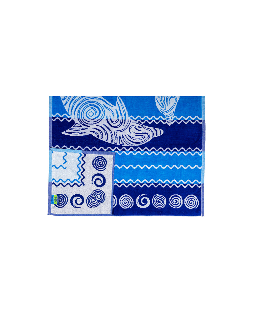PANTELLERIA kék strandtörölköző 165x90 cm – olasz csíkos design, 100% pamut, ÖKO-TEX