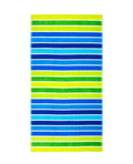 MIRAGE zöld strandtörölköző 165x90 cm – olasz geometrikus design, 100% pamut, ÖKO-TEX