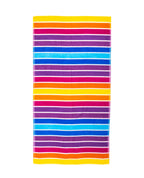 MIRAGE többszínű strandtörölköző 165x90 cm – olasz geometrikus design, 100% pamut, ÖKO-TEX