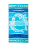 PANTELLERIA türkiz strandtörölköző 165x90 cm – olasz csíkos design, 100% pamut, ÖKO-TEX