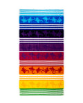 CRAZY GEKKO szivárvány strandtörölköző 165x90 cm – olasz gekkó mintás design, 100% pamut, ÖKO-TEX