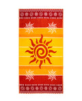 STROMBOLI narancs strandtörölköző 165x90 cm – olasz csíkos design, 100% pamut, ÖKO-TEX
