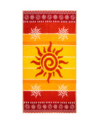STROMBOLI narancs strandtörölköző 165x90 cm – olasz csíkos design, 100% pamut, ÖKO-TEX