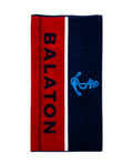 BALATON Strandtörölköző kék-piros 2024 160x86cm