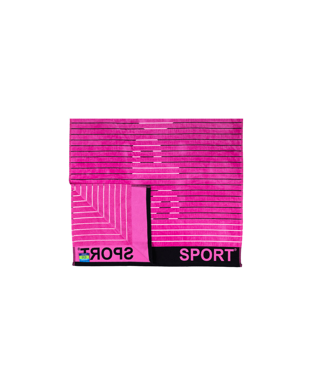 SPORT pink strandtörölköző 165x90 cm – olasz sportos design, 100% pamut, ÖKO-TEX