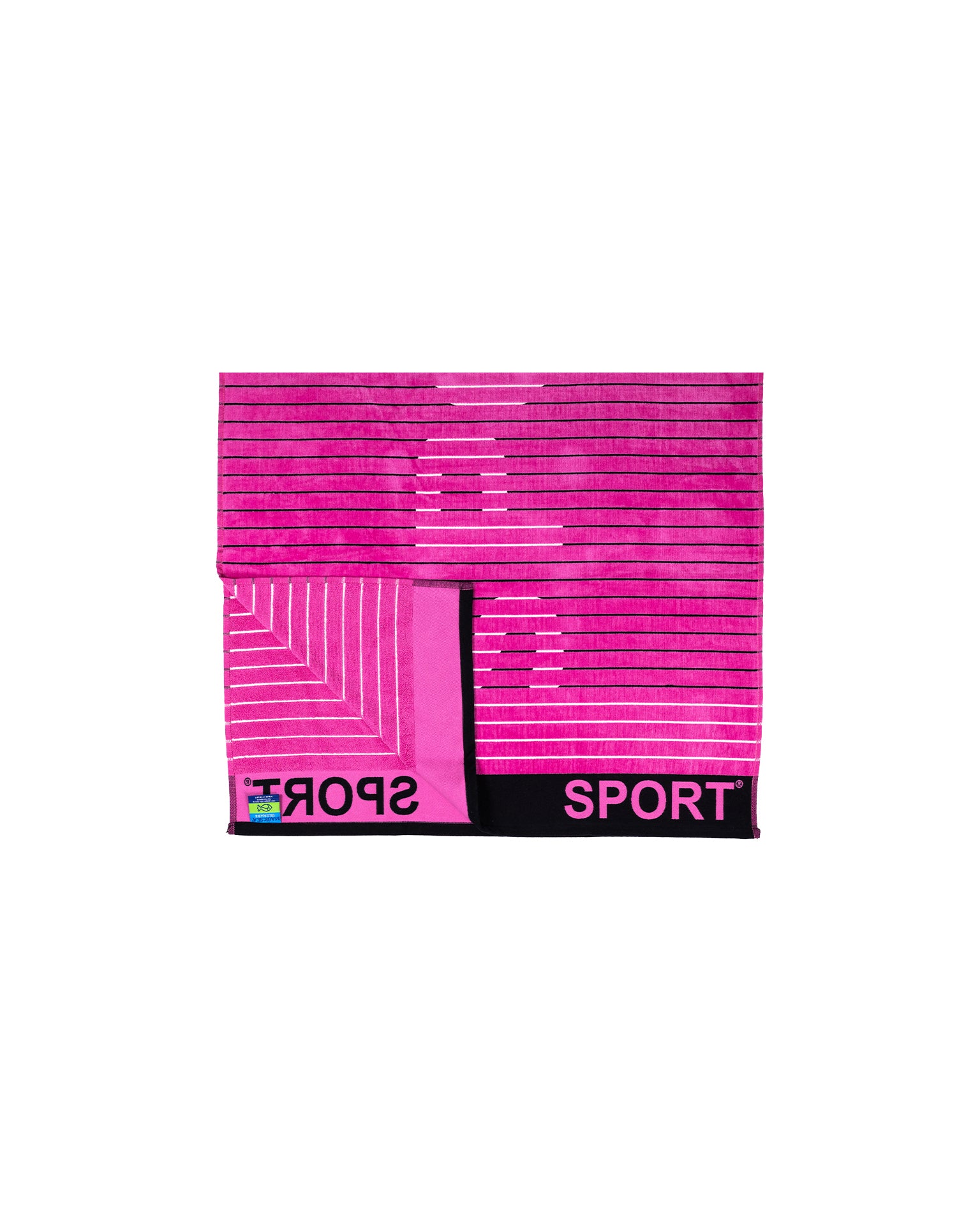 SPORT pink strandtörölköző 165x90 cm – olasz sportos design, 100% pamut, ÖKO-TEX