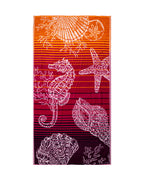ISCHIA többszínű strandtörölköző 165x90 cm – olasz mediterrán design, 100% pamut, ÖKO-TEX