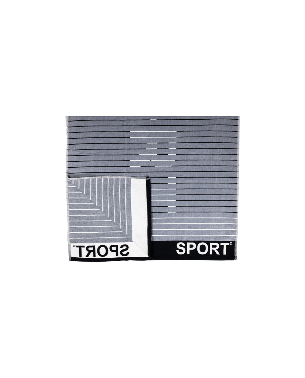 SPORT szürke strandtörölköző 165x90 cm – olasz sportos design, 100% pamut, ÖKO-TEX