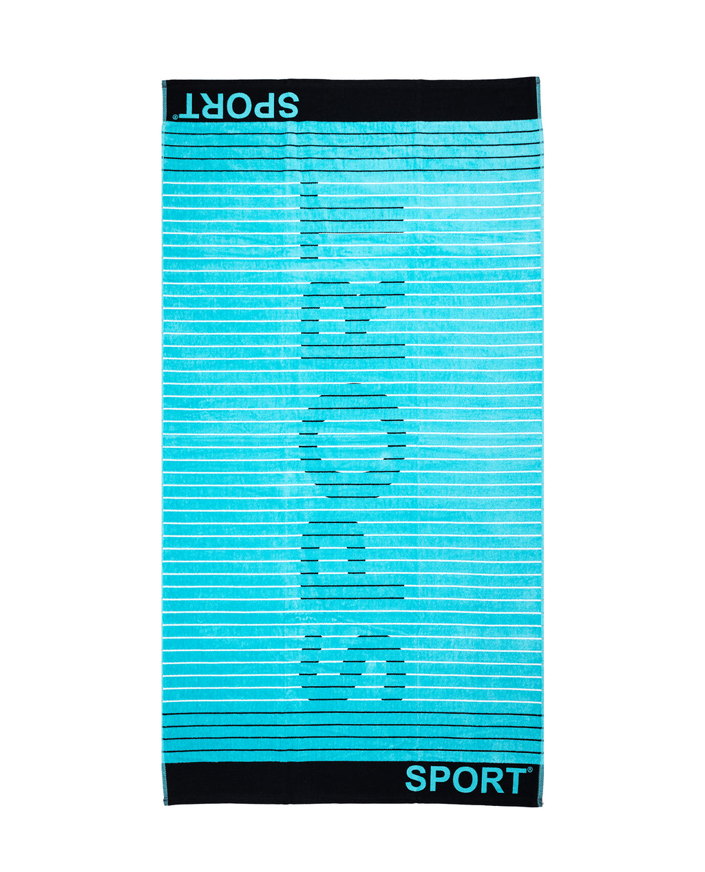 SPORT türkiz strandtörölköző 165x90 cm – olasz sportos design, 100% pamut, ÖKO-TEX