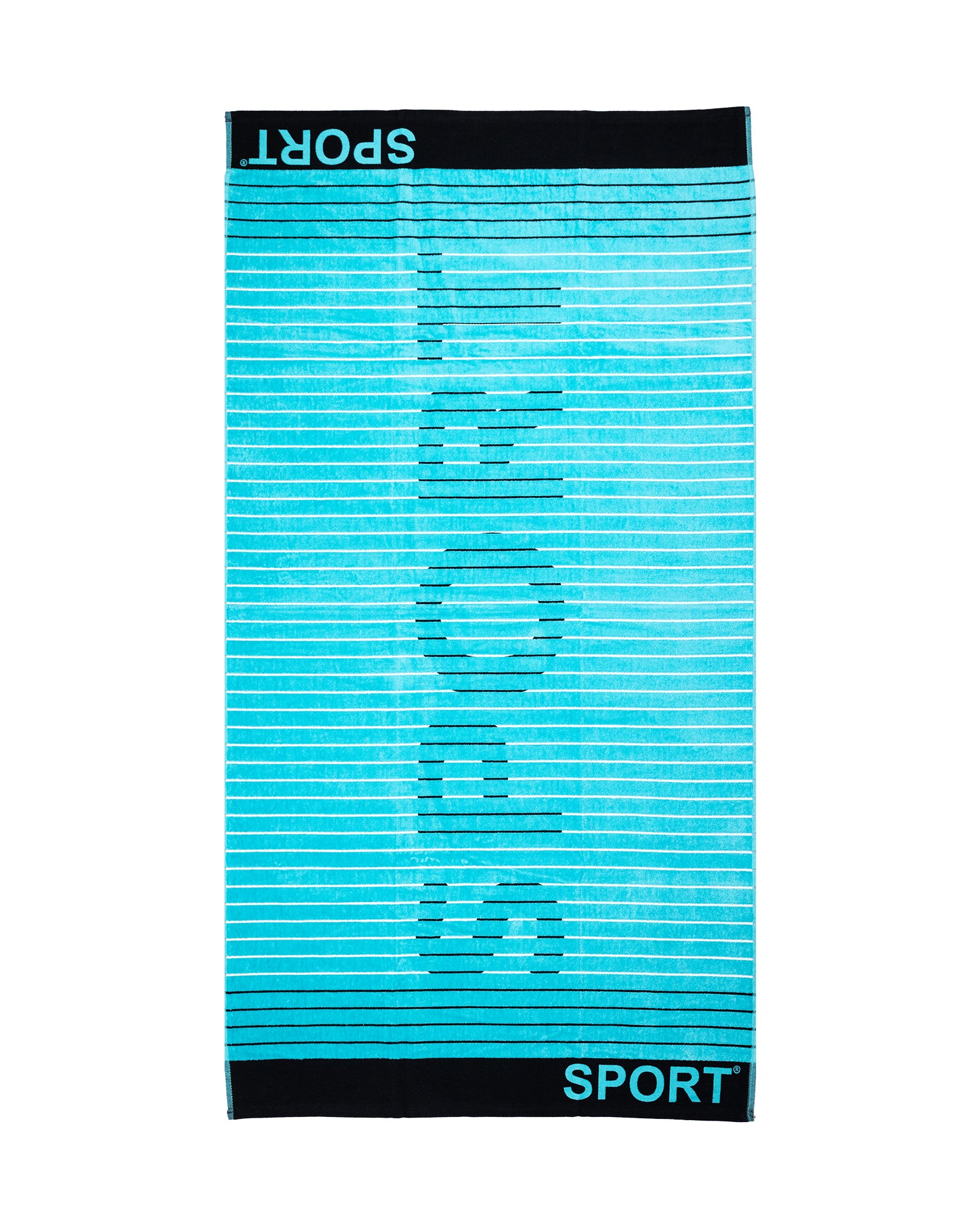 SPORT türkiz strandtörölköző 165x90 cm – olasz sportos design, 100% pamut, ÖKO-TEX