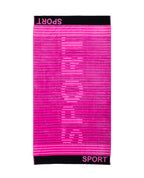 SPORT pink strandtörölköző 165x90 cm – olasz sportos design, 100% pamut, ÖKO-TEX