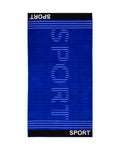 SPORT sötétkék strandtörölköző 165x90 cm – olasz sportos design, 100% pamut, ÖKO-TEX