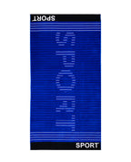 SPORT sötétkék strandtörölköző 165x90 cm – olasz sportos design, 100% pamut, ÖKO-TEX