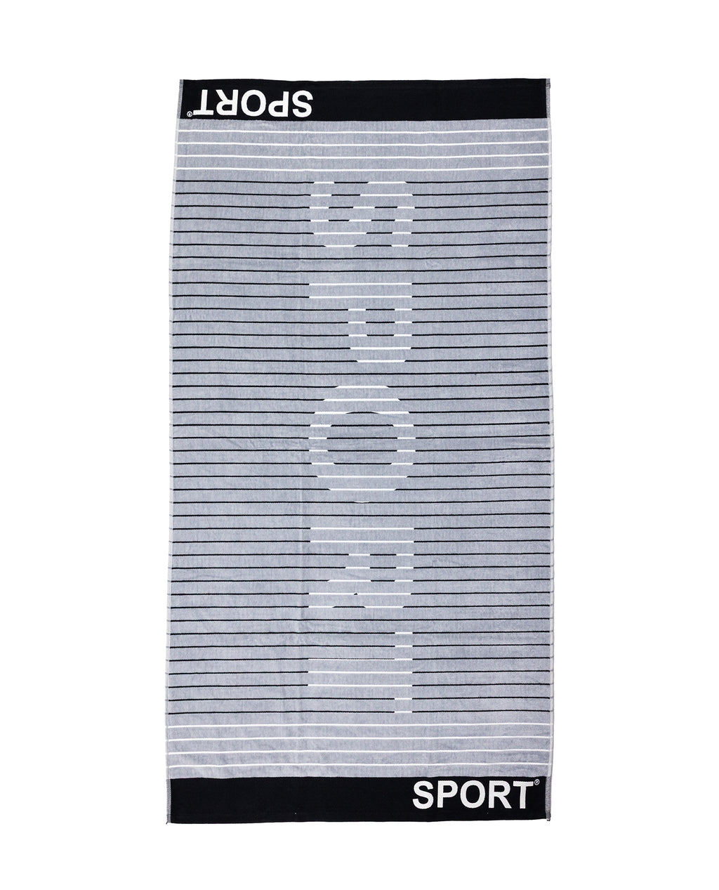 SPORT szürke strandtörölköző 165x90 cm – olasz sportos design, 100% pamut, ÖKO-TEX