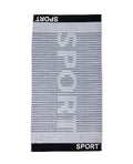 SPORT szürke strandtörölköző 165x90 cm – olasz sportos design, 100% pamut, ÖKO-TEX