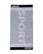 SPORT szürke strandtörölköző 165x90 cm – olasz sportos design, 100% pamut, ÖKO-TEX