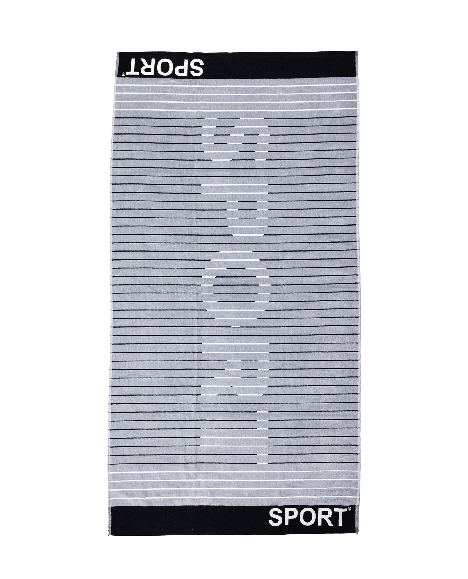SPORT szürke strandtörölköző 165x90 cm – olasz sportos design, 100% pamut, ÖKO-TEX