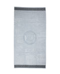 POSEIDON szürke strandtörölköző 165x90 cm – görög mintás design, 100% pamut, ÖKO-TEX