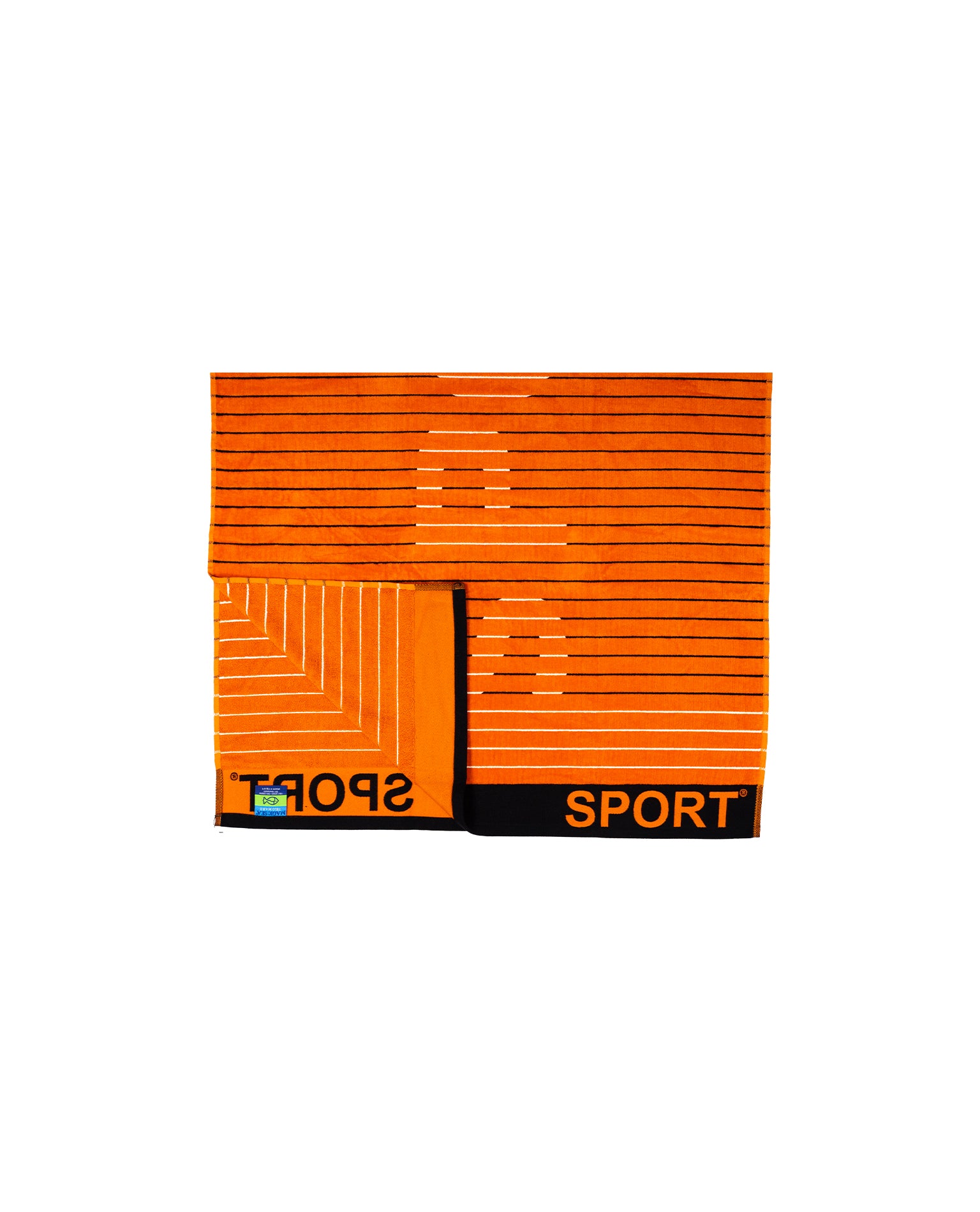 SPORT narancs strandtörölköző 165x90 cm – olasz sportos design, 100% pamut, ÖKO-TEX