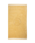 POSEIDON bézs strandtörölköző 165x90 cm – görög mintás design, 100% pamut, ÖKO-TEX