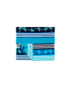CRAZY GEKKO türkiz strandtörölköző 165x90 cm – olasz gekkó mintás design, 100% pamut, ÖKO-TEX
