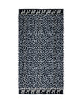 AFRIKA szürke leopárd strandtörölköző 165x90 cm – olasz leopárd mintás design, 100% pamut, ÖKO-TEX