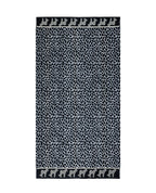 AFRIKA szürke leopárd strandtörölköző 165x90 cm – olasz leopárd mintás design, 100% pamut, ÖKO-TEX