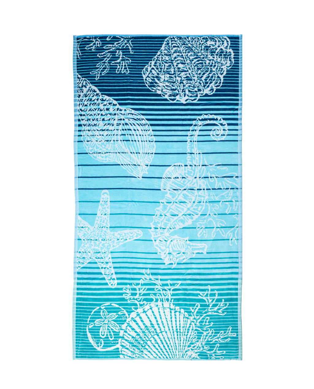 ISCHIA türkiz strandtörölköző 165x90 cm – olasz mediterrán design, 100% pamut, ÖKO-TEX