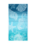ISCHIA türkiz strandtörölköző 165x90 cm – olasz mediterrán design, 100% pamut, ÖKO-TEX