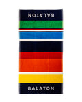 BALATON többszínű strandtörölköző 160x86 cm – magyar design, 100% pamut, ÖKO-TEX