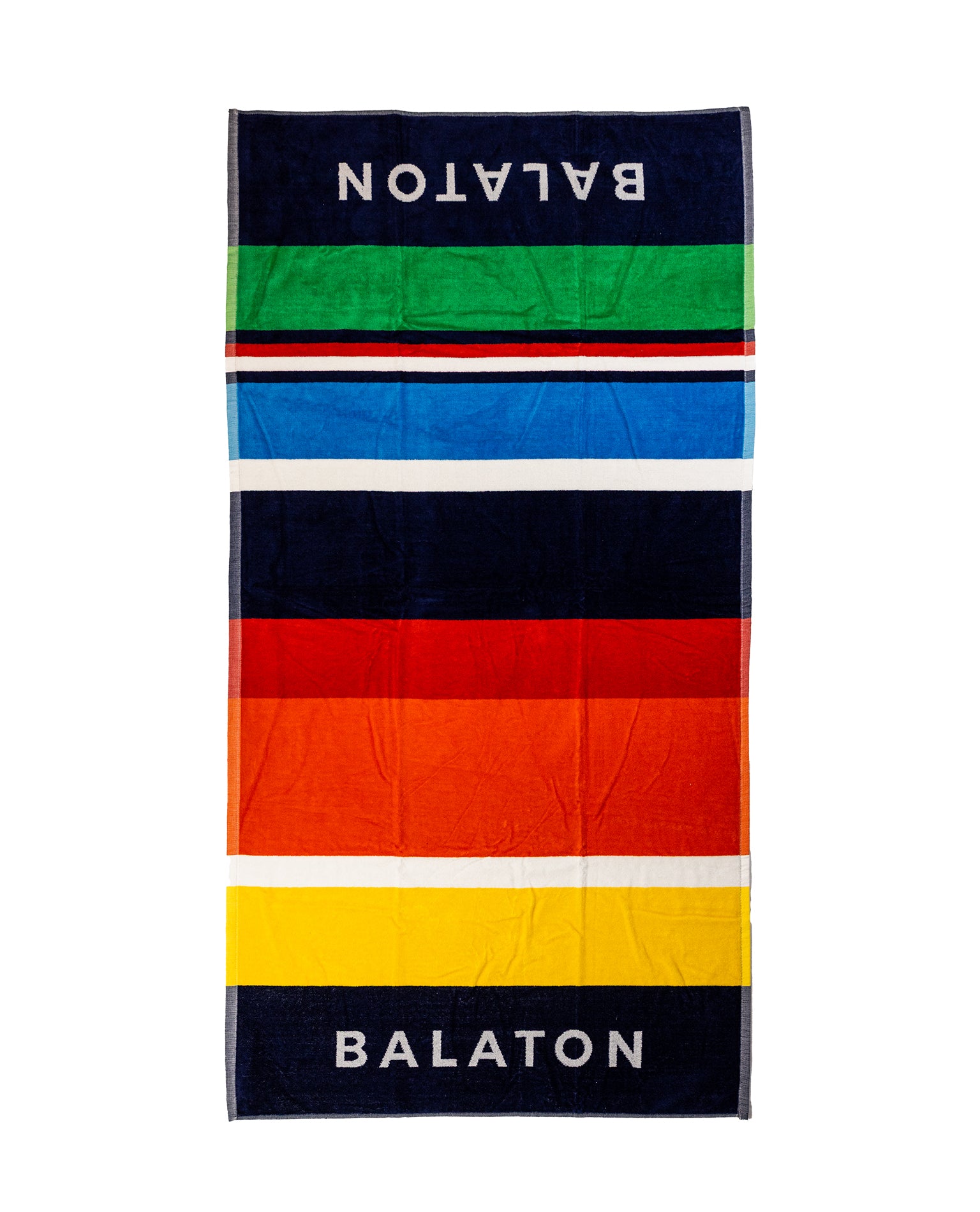 BALATON többszínű strandtörölköző 160x86 cm – magyar design, 100% pamut, ÖKO-TEX