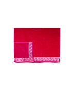 POSEIDON magenta strandtörölköző 165x90 cm – görög mintás design, 100% pamut, ÖKO-TEX