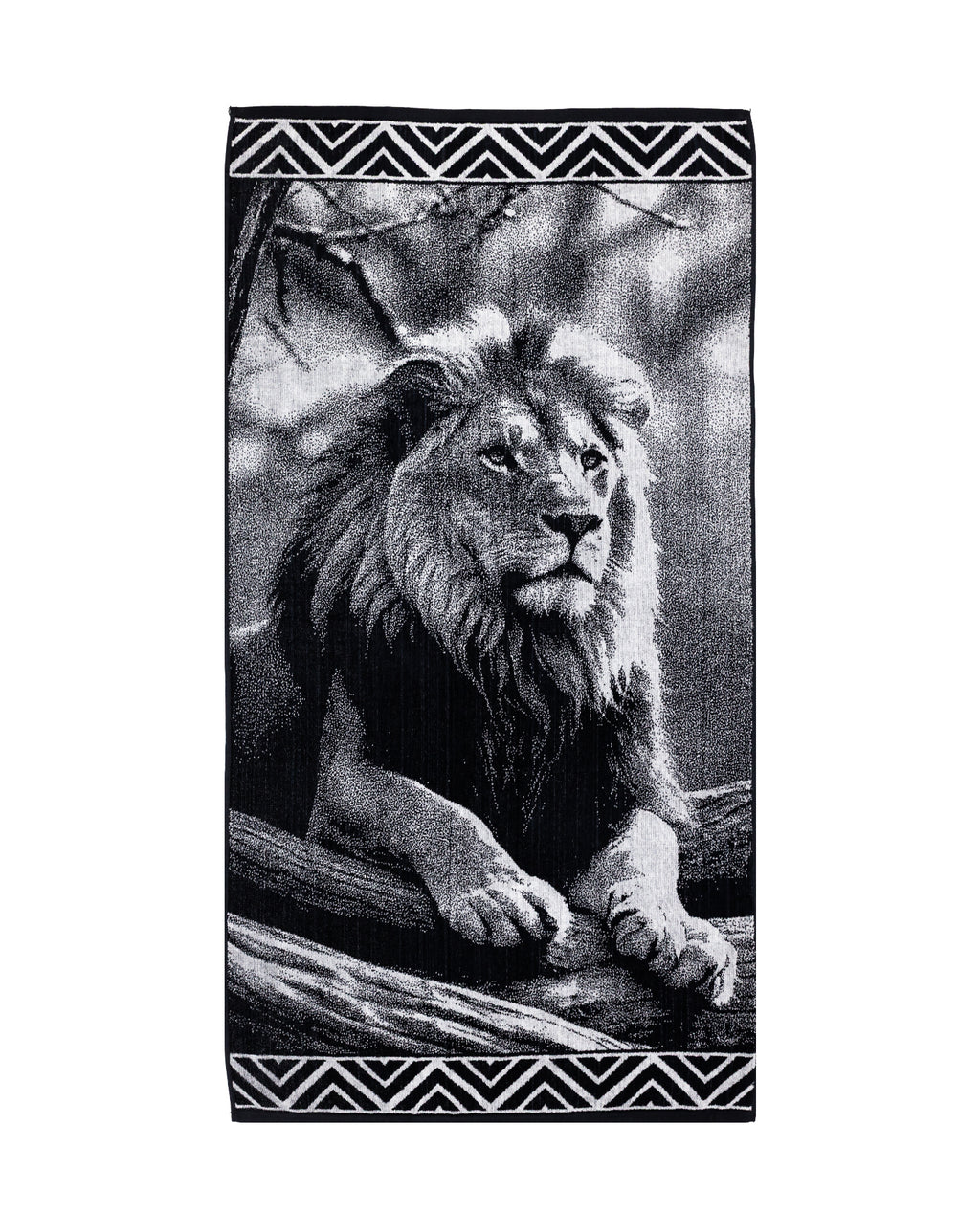 ANIMAL Oroszlán strandtörölköző 165x90 cm – olasz oroszlán mintás design, 100% pamut, ÖKO-TEX