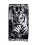 ANIMAL Tigris strandtörölköző 165x90 cm – olasz tigris mintás design, 100% pamut, ÖKO-TEX