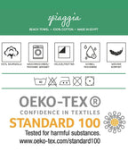 SPORT Strandtörölköző zöld 165x90cm