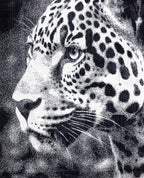ANIMAL Leopárd strandtörölköző felülnézetből – 165x90 cm XXL pamut
