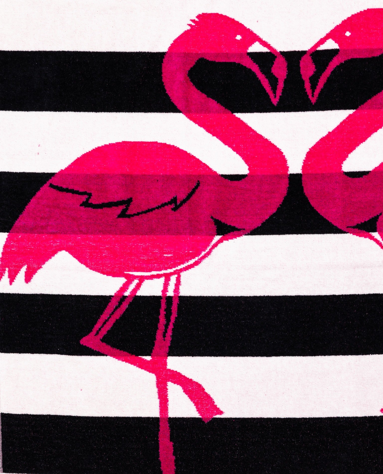 FLAMINGO GOLD fekete strandtörölköző felülnézetből – 165x90 cm XXL pamut