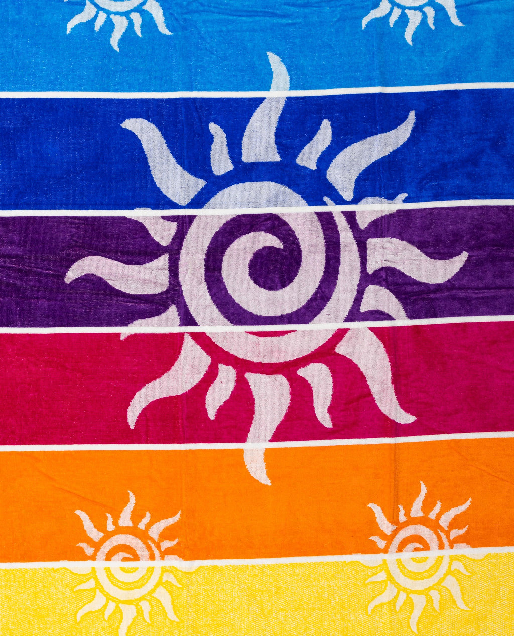 STROMBOLI szivárvány strandtörölköző felülnézetből – 165x90 cm XXL pamut