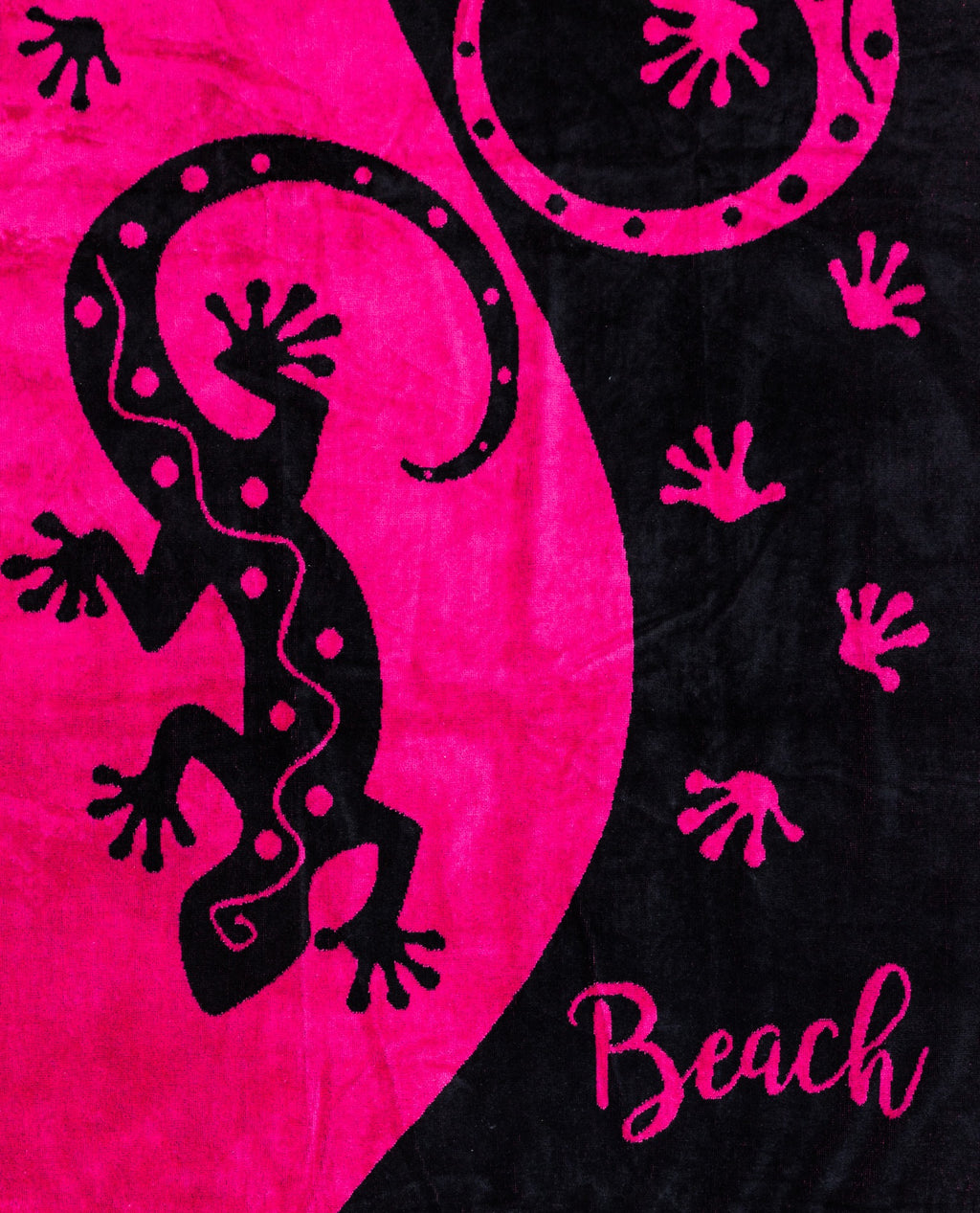 SALINA pink strandtörölköző felülnézetből – 165x90 cm XXL pamut