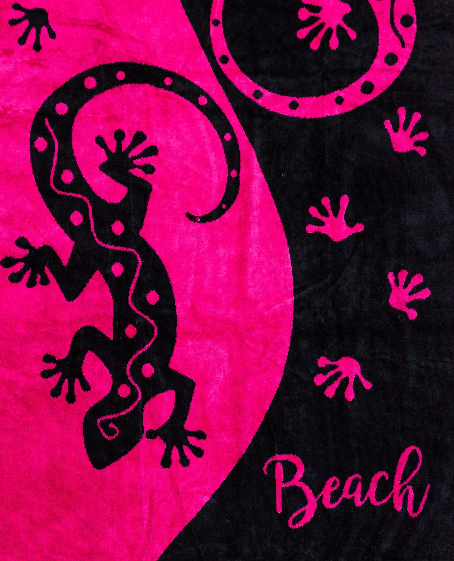 SALINA pink strandtörölköző felülnézetből – 165x90 cm XXL pamut