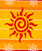 STROMBOLI narancs strandtörölköző felülnézetből – 165x90 cm XXL pamut